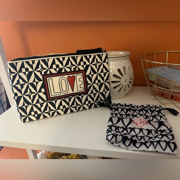 BRIGHTON “Love” Canvas Cosmetic Pouch with Matching Drawstring Bag(NWOT) - Picture 7 of 9